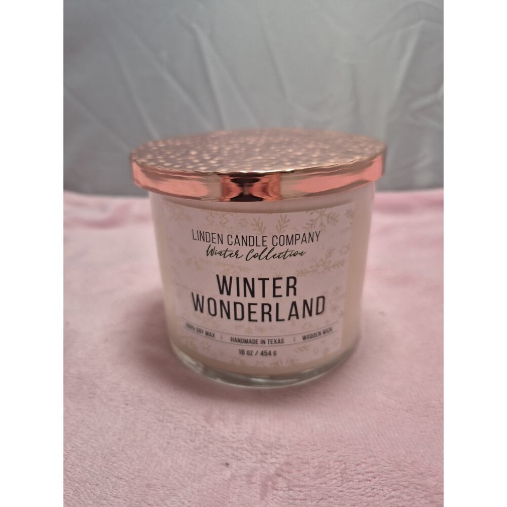 💥 Linden Candle Company Whole Foods 16-oz Winter Wonderland Soy Candle B7